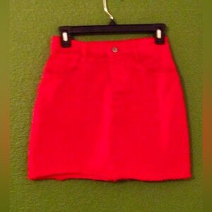 J. Galt Red Denim Mini Skirt